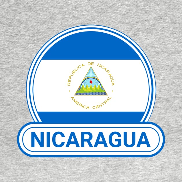 Nicaragua Country Badge - Nicaragua Flag by Yesteeyear